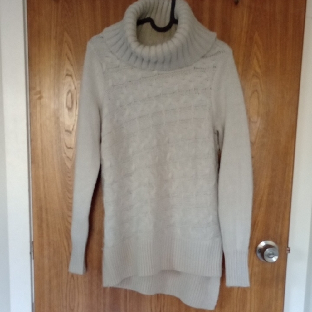 Cozy Turtleneck Sweater in Light Gray